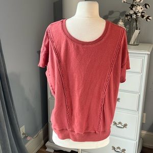 Trendy Cotton Top ee:some Roomy Salmon Rust Womens Large